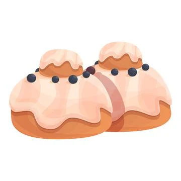 Romanian easter bakery icon cartoon vector. Romania cuisine Stock Illustration