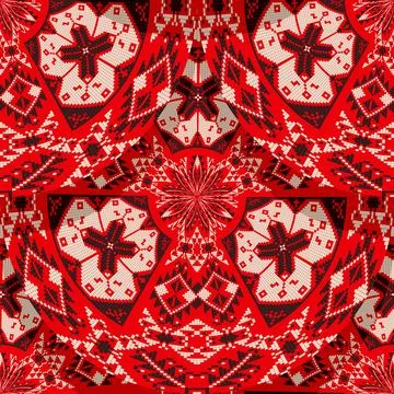 Romanian embroidery seamless pattern Stock Illustration