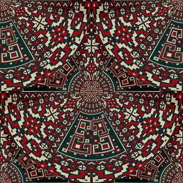 Romanian embroidery seamless pattern Illustrazione stock