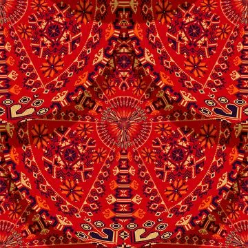 Romanian embroidery seamless pattern vector design 스톡 일러스트