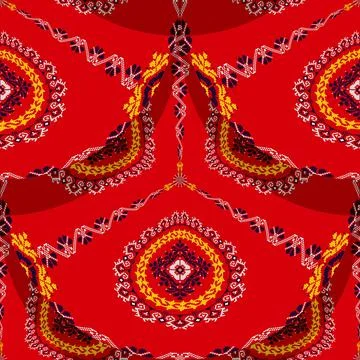 Romanian embroidery seamless pattern vector design Illustrazione stock