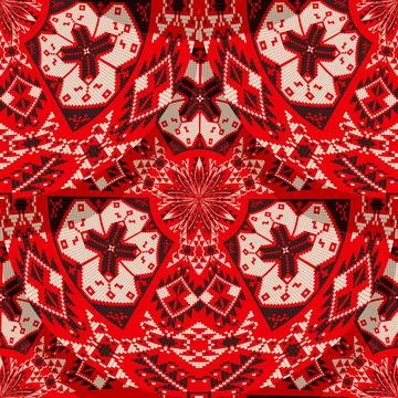 Romanian embroidery seamless pattern vector design Illustrazione stock