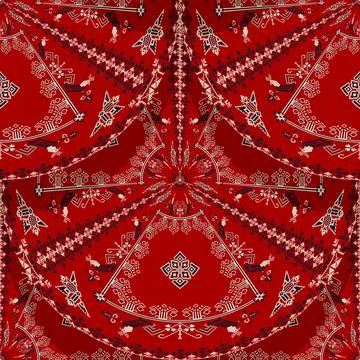 Romanian embroidery seamless pattern vector design 스톡 일러스트