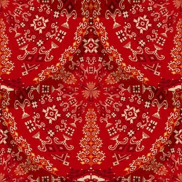Romanian embroidery seamless pattern vector design 스톡 일러스트