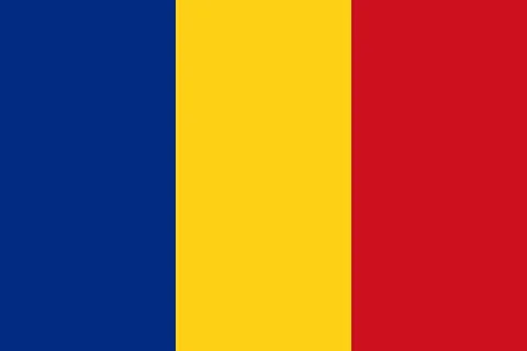 Romanian flag, flat layout, vector illustration Stock Illustration