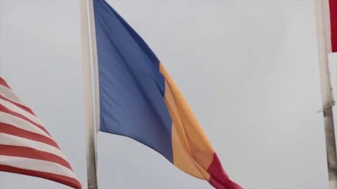 Romanian Flag Stockbeeldmateriaal 81572835