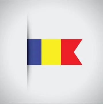 Romanian flag Illustrazione stock