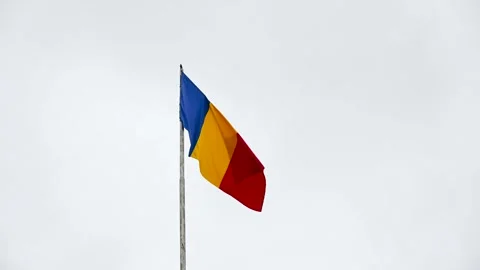 Romanian national flag Stock Footage 322073856