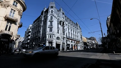 Romanian old town Stock Footage 76442425