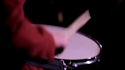 Romanian protester with drum Stock Footage 76441941