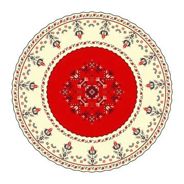 Romanian round design element  Illustrazione stock