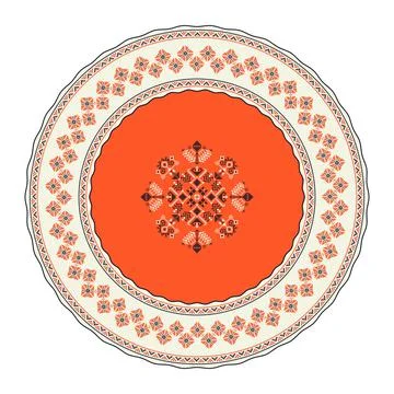 Romanian round design element  Stock Illustration