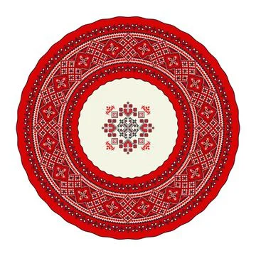 Romanian round design element  Stock Illustration
