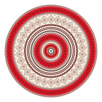 Romanian round element 9 Stock Illustration