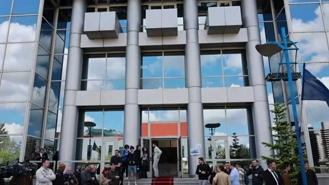 Romanian runoff candidate George Simion attends debate in Bucharest, Bucarest, R Stock-Footage 309045347