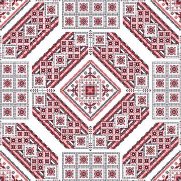 Romanian traditional background, vector pattern Stock Illustration