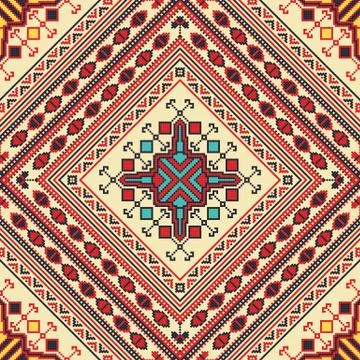 Romanian traditional background, vector pattern Illustrazione stock
