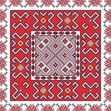 Romanian traditional pattern Romanian vector pattern inspired from traditi... Stock Photos