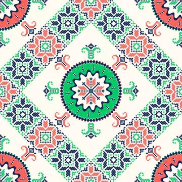 Romanian traditional pattern Romanian vector pattern inspired from traditi... Stock Photos