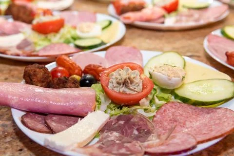 Romanian typical aperitif Stock Photos