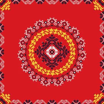 Romanian vector pattern inspired from traditional embroidery Illustrazione stock
