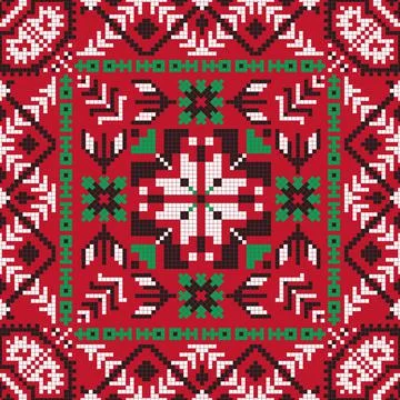Romanian vector pattern inspired from traditional embroidery Illustrazione stock