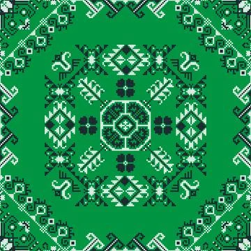 Romanian vector pattern inspired from traditional embroidery Stock Illustration