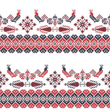 Romanian vector pattern inspired from traditional embroidery Stock Illustration