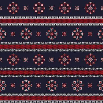 Romanian vector pattern inspired from traditional embroidery Stock Illustration