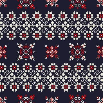 Romanian vector pattern inspired from traditional embroidery Stock Illustration