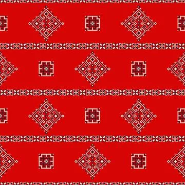 Romanian vector pattern inspired from traditional embroidery Stock Illustration
