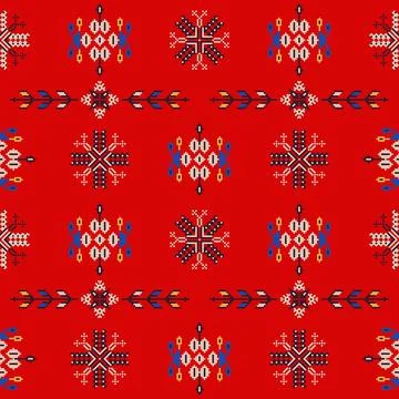 Romanian vector pattern inspired from traditional embroidery Stock Illustration