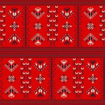 Romanian vector pattern inspired from traditional embroidery Stock Illustration