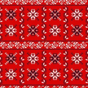 Romanian vector pattern inspired from traditional embroidery Stock Illustration