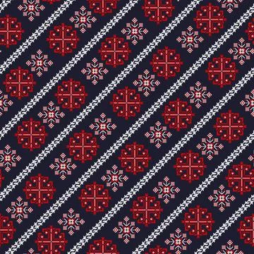 Romanian vector pattern inspired from traditional embroidery Stock Illustration