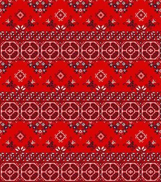 Romanian vector pattern inspired from traditional embroidery Stock Illustration