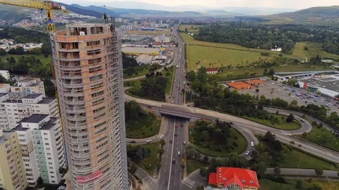ROMANIA'S TALLEST FLAT Stock Footage 114668115