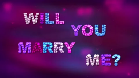 Romantic 3d card with the proposal of a marriage Stock Footage 138357169