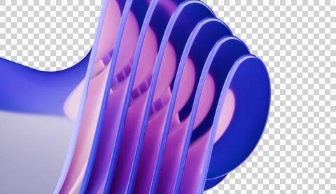 Romantic 3d render of abstract iridescent glass background made with 3d sof.. Stock Illustration