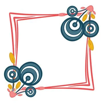 Romantic abstract heart rectangular frame. Decor for greeting card. Stock Illustration