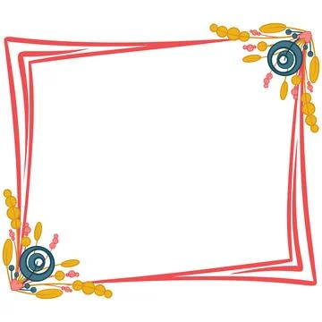 Romantic abstract heart rectangular frame. Decor for greeting card. Stock Illustration