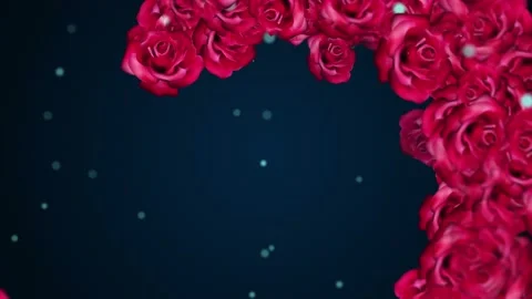 Romantic Abstract Motion Roses Magic Vortex Trail Spiral Love And Glitter Dust Stock Footage