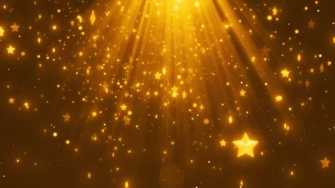 Romantic and beautiful stage background with falling particles and shining s Stock Footage 292649582