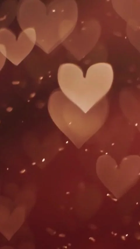A romantic and dreamy background featuring glowing bokeh heart Stock Footage 340318307