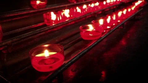 Romantic and Emotional Decorative Surprise Candle Light Stock Footage