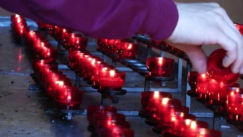 Romantic and Emotional Decorative Surprise Candle Light Stock Footage