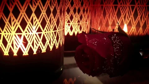 Romantic and Emotional Decorative Surprise Candle Light Stock Footage