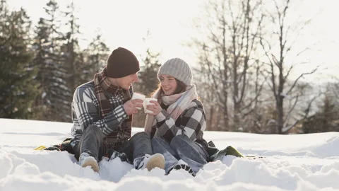 Romantic and fun winter video masterpiece that recreates the magic of love and Stock Footage 245390697