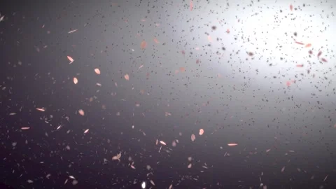 Romantic animated video background with a swirl of falling pink hearts Stock Footage 345970485