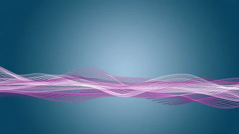 Romantic animation with wave object in slow motion and space for text, 4096x2 Stock Footage 153876650
